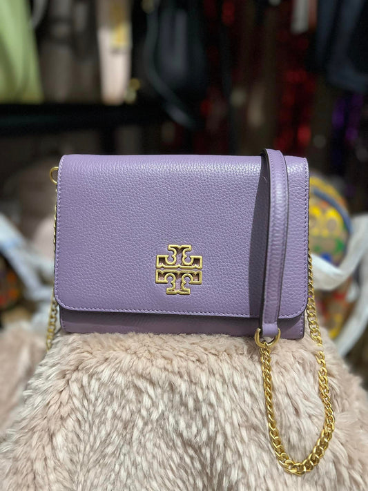 Tory Burch Britten Chain Wallet - Allium