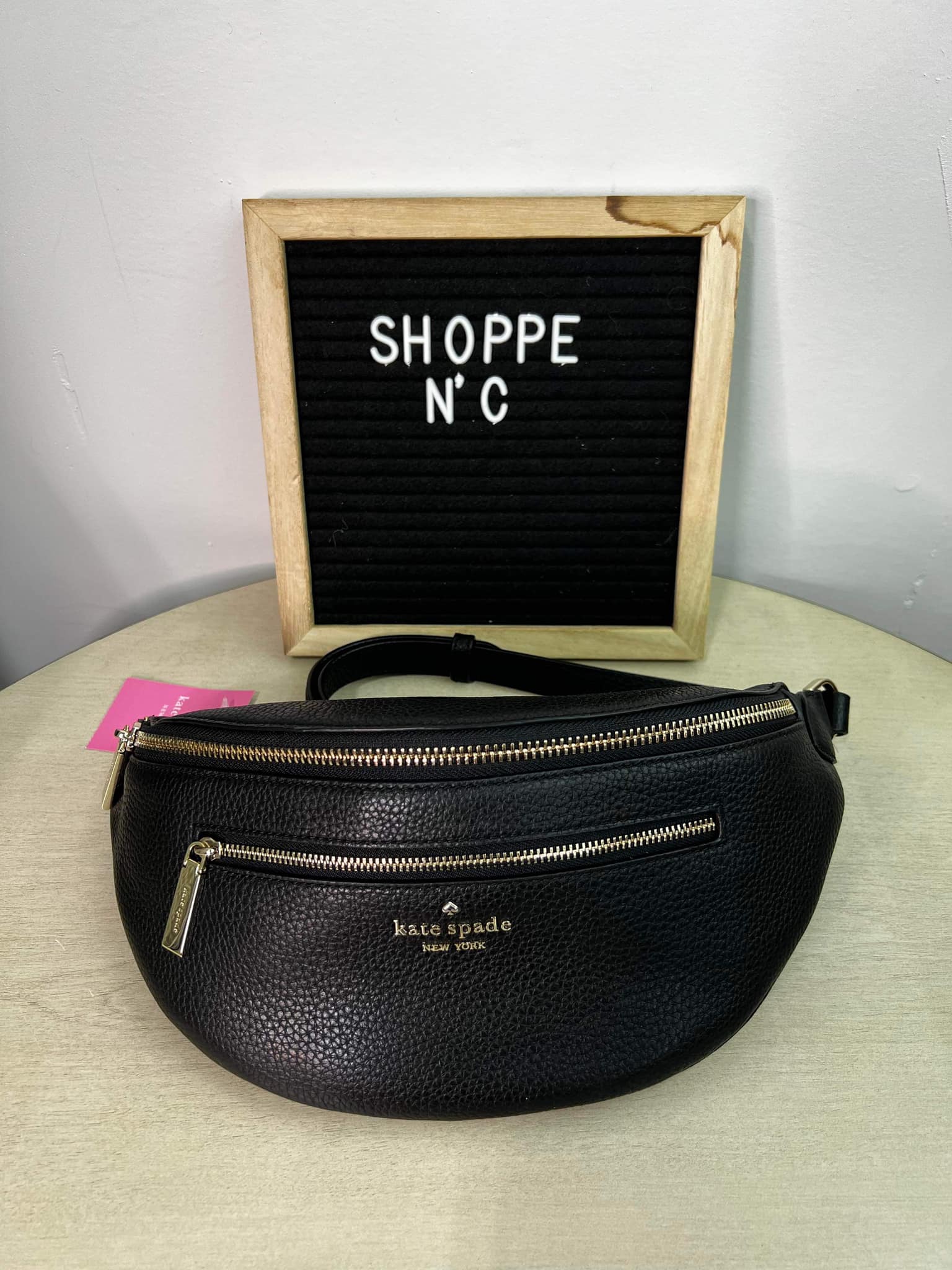 Kate Spade Leila Pebbled Leather Belt Bag - Black